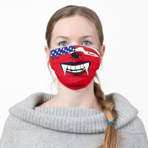 Vampire Halloween Patriotic Adult Cloth Face Mask