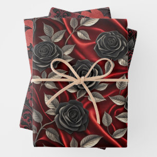 Vampire Halloween Pattern Wrapping Paper Sheets