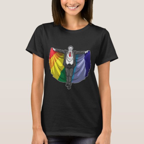 Vampire Halloween Rainbow Coat T_Shirt