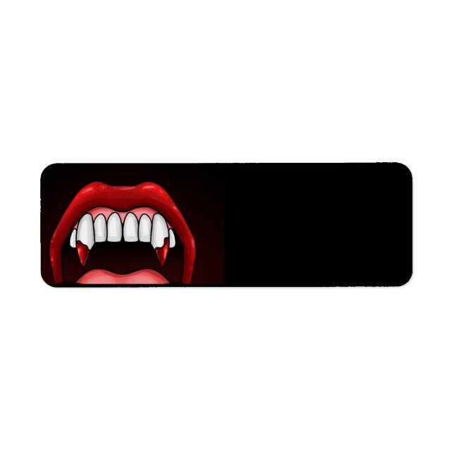 Vampire Halloween Teeth Label (Front)