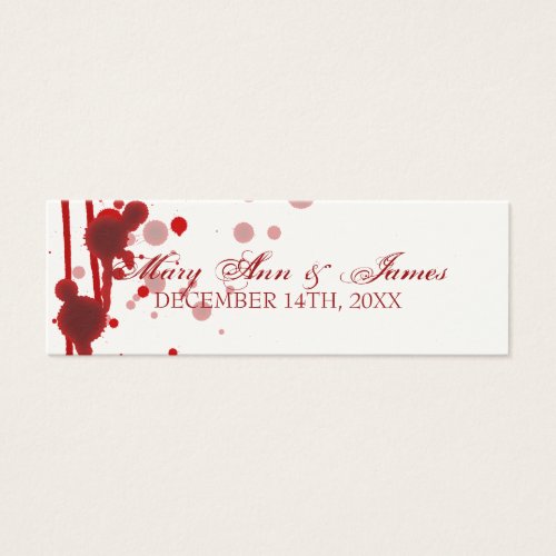 Vampire Halloween Wedding Favor Tag Fake Blood Red Business Card