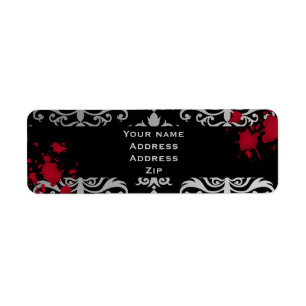 Vampire Halloween wedding Label