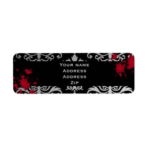 Vampire Halloween wedding Label