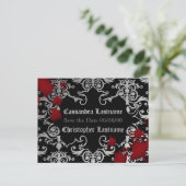 Vampire Halloween wedding | Save the date Announcement Postcard (Standing Front)