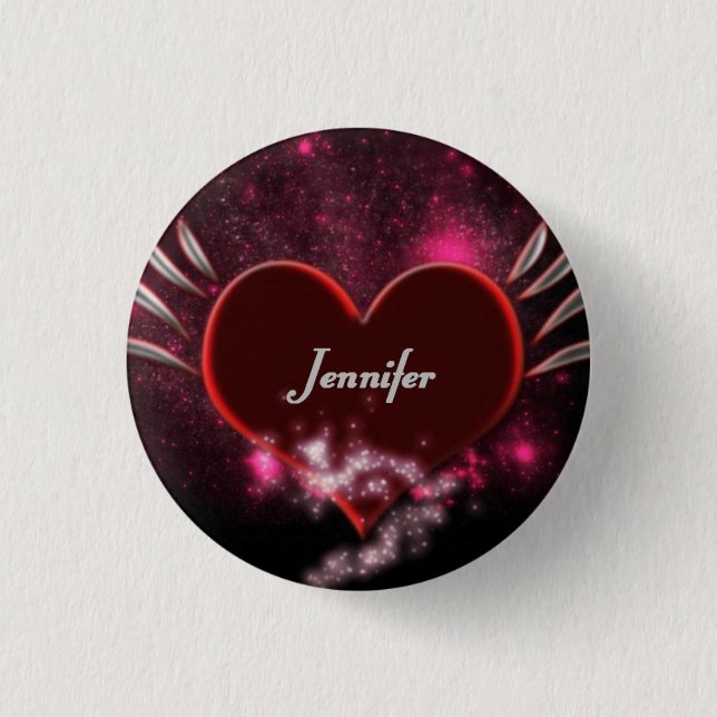 Vampire_Heart_Jennifer Pinback Button (Front)