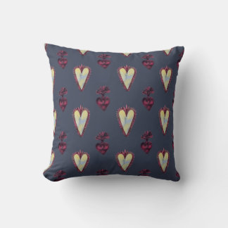 Vampire Hearts Pattern Throw Pillow