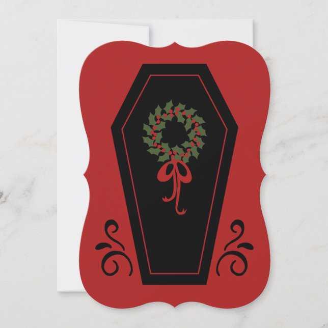 Vampire Holiday Coffin Card (Front)