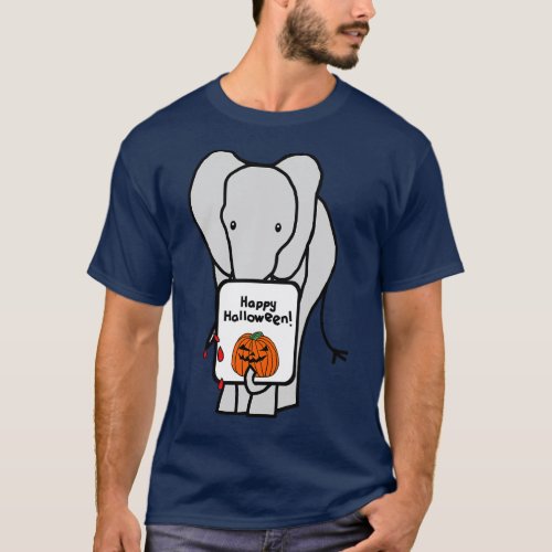Vampire Horror Elephant with Halloween d T_Shirt