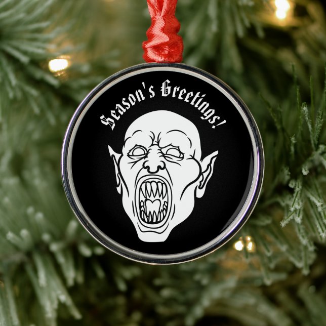 Vampire Horror Movie Dracula Metal Ornament (Tree)