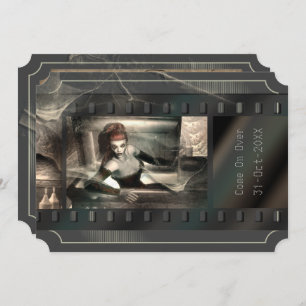 Vampire Horror Movie Gothic Halloween Party Invitation