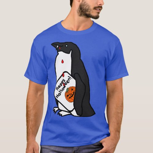 Vampire Horror Penguin with Halloween d T_Shirt