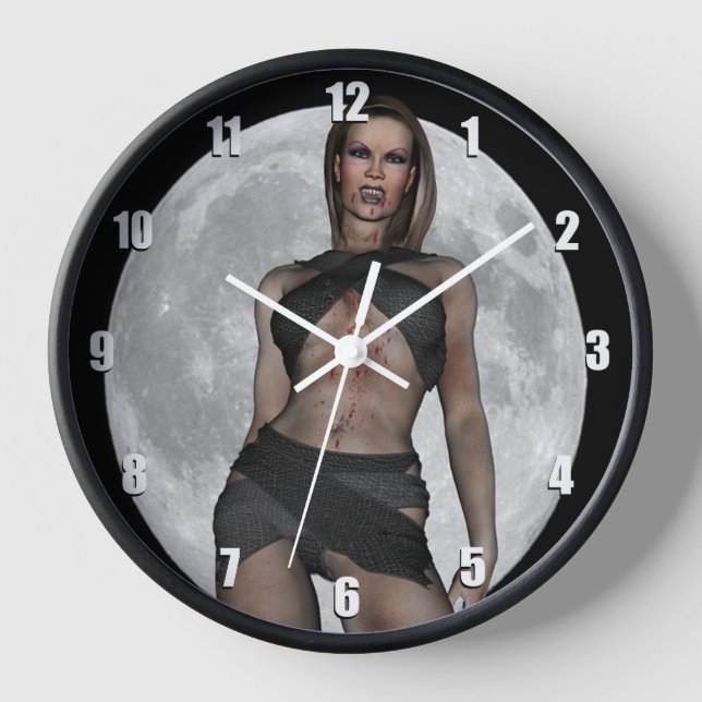 Vampire Huntress Wall Clock (Front)