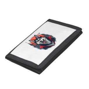 Vampire Husky Bite Trifold Wallet