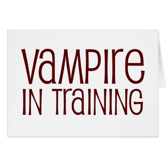 Vampire In Training Cards (Front Horizontal)