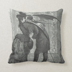 Vampire Kiss Victorian/Gothic Decorative Pillow