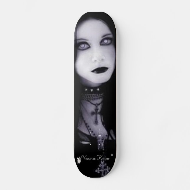 Vampire Kitten - Goth Girl Skateboard (Front)