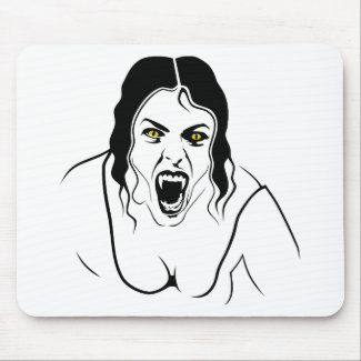 Vampire lady mouse pad