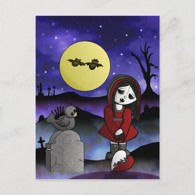 Vampire Lost Love Blank customizable headstone Postcard (Front)