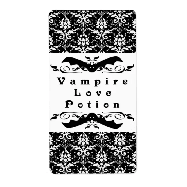 Vampire Love Potion Halloween Labels | Zazzle