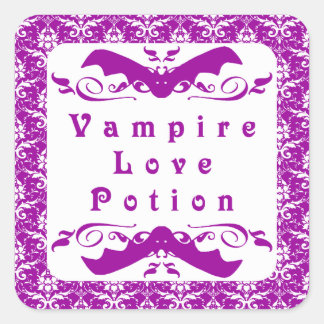 Vampire Love Potion (Purple) Halloween Stickers