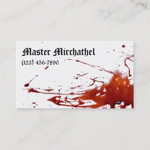 Customizable Vampire Master Bloody Business Card