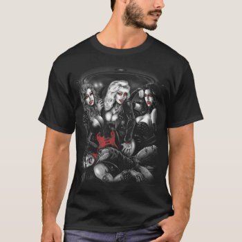 Vampire Metal Girls T-shirt by themonsterstore at Zazzle