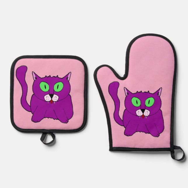 Vampire Mew Oven Mitt & Pot Holder Set (Front)