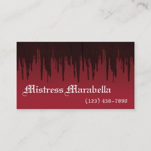 Vampire Mistress Bloody Business Card