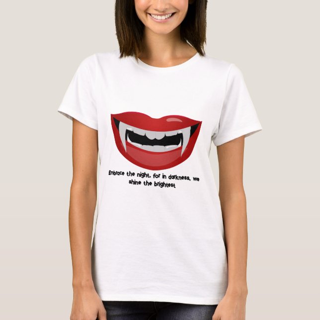 Vampire mouth with fangs and teeth T-Shirt (Front)
