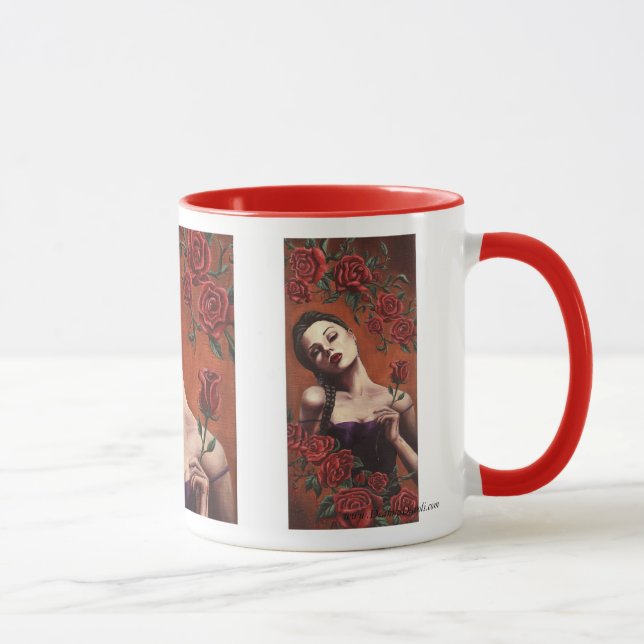 Vampire Mug Gothic Art Mug Red Rose Mug (Right)