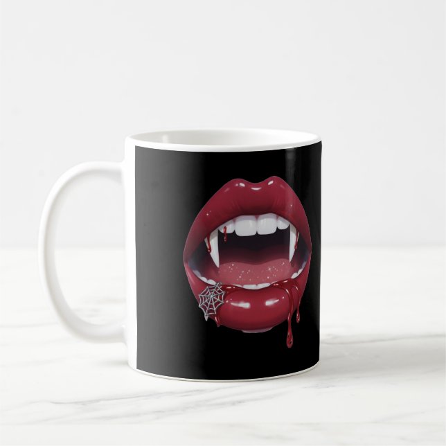 Vampire Mug – “This Ain’t Coffee” Funny Gothic (Left)