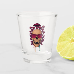 Vampire Mushroom Skull Shot Glass