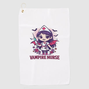 Vampire Nurse Shirt � Funny Halloween Medical Work Golf Towel