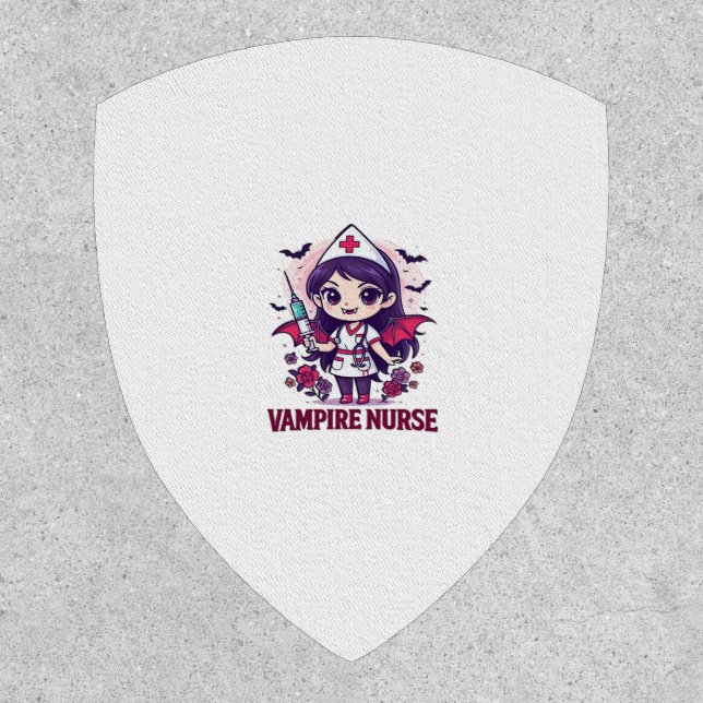 Vampire Nurse Shirt � Funny Halloween Medical Work Patch (Front)