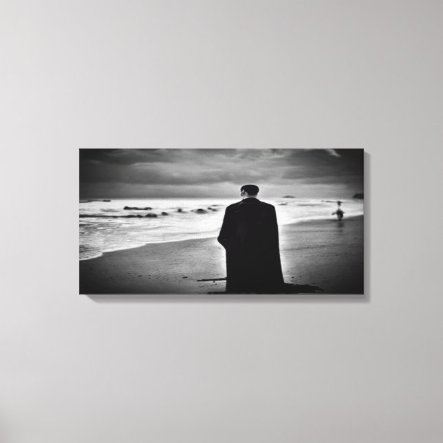 Vampire on the beach Real canvas print (Front)
