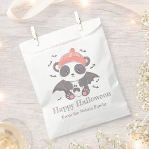 Vampire Panda Bats Ghost Happy Halloween Favor Bag