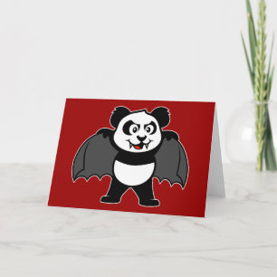 Vampire Panda Holiday Card