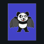 Vampire Panda Postcard<br><div class="desc">This vampire panda is too cute! With his fangs and cape this design makes an excellent Halloween present or anyone who likes vampires. Great gift ideas here for your friends and family.</div>