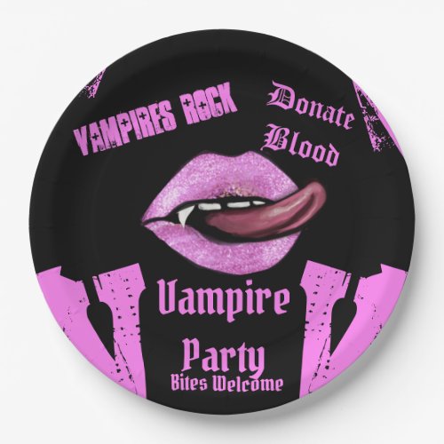 VAMPIRE PARTY PAPER PLATES