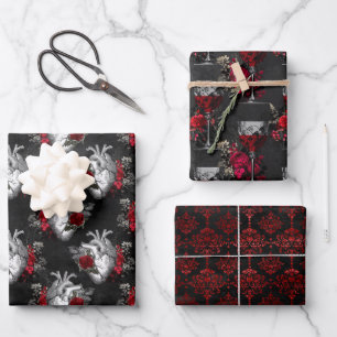 Vampire Pattern Wrapping Paper Sheets