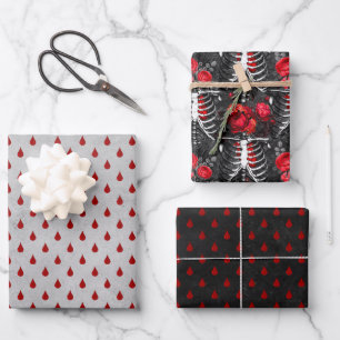 Vampire Pattern Wrapping Paper Sheets