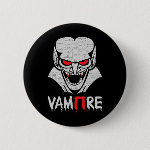 Vampire Pi Halloween Costume Funny Math Science Te Button