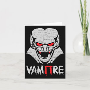 Vampire Pi Halloween Costume Funny Math Science Te Card