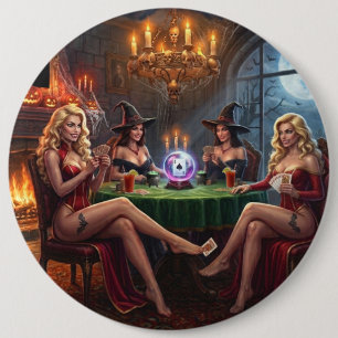 Vampire Poker Ghouls Just Wanna Have Fun Button