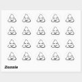 Vampire Poop Emoji (black & white) Stickers | Zazzle