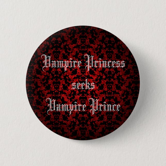 Vampire Princess flirty Button (Front)