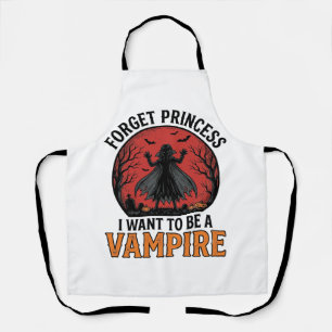 Vampire Princess Shirt Spooky Retro Halloween Desi Apron