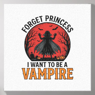 Vampire Princess Shirt Spooky Retro Halloween Desi Canvas Photo Tile