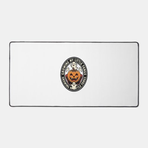 Vampire Pumpkin Badge Growing My Little Fangs_1 Desk Mat
