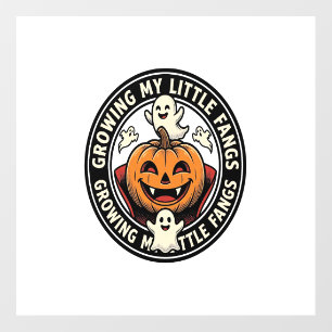 Vampire Pumpkin Badge Growing My Little Fangs_1 Floor Decals